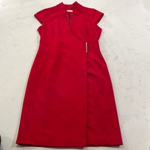 Business style Calvin Klein Red dress Size 4